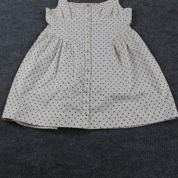 Free People Dress Women Medium Printed Astrid Mini White Polka Dot Babydoll Boho - Picture 7 of 13
